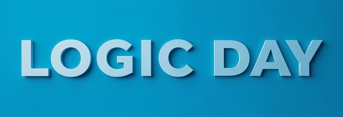 Obraz premium World logic day concept, banner 
