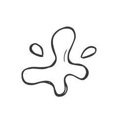 Doodle water splash spot in vector