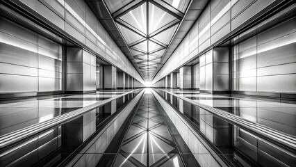 Obraz premium modern monochrome art with black and white accents