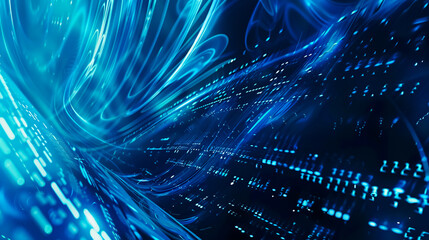 An abstract background focusing on blue technology, business, or science themes.