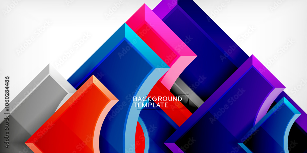 Aufkleber Geometric design abstract background - circles and triangles