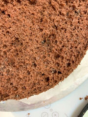 The base for a delicious chocolate cake is now ready and just waiting for decoration
