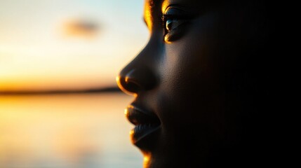 Captivating Moments: Host Gazing at Sunset Lake