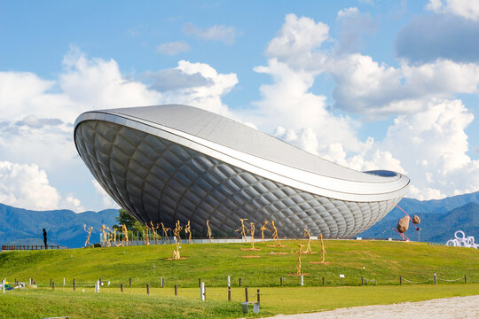 Beautiful architecture with blue sky. looks georgeous daegu