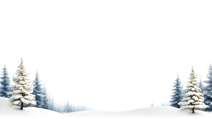 Abstract backdrop with winter landscape