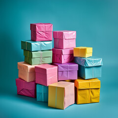 gifts, boxes with gifts, a lot