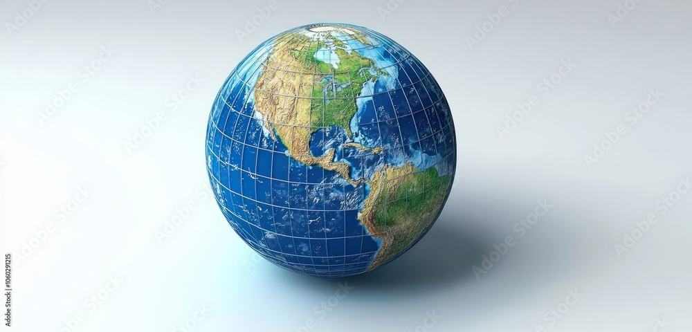 Aufkleber 3d visualization of network lines wrapping around a detailed globe.