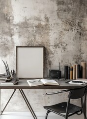 Rustic Workspace Mockup.