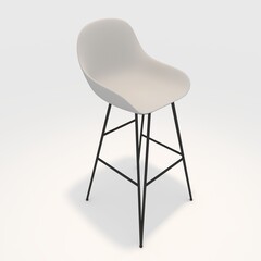 3d render bar stool design element. Furniture Collection