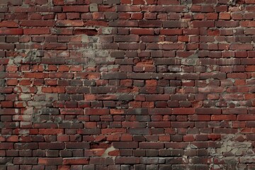 Obraz premium Image of Old cracked red brick wall from industrial area. Texture for background usage