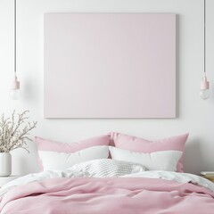 Pink Bedroom Mockup.