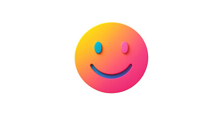 Fototapeta premium Happy Gradient Smiley Face on an isolated background