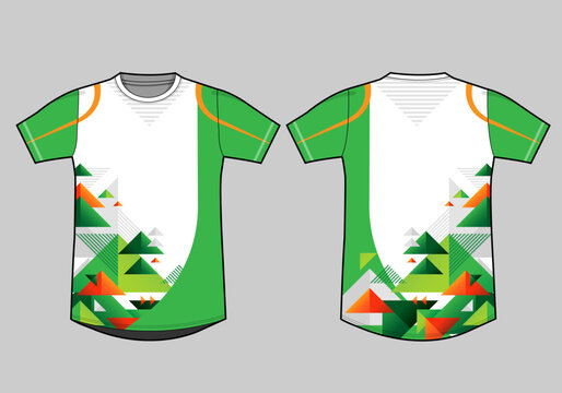 Sports t-shirt template design mockup jersey uniform