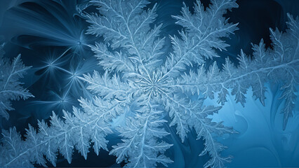 frost pattern on the window