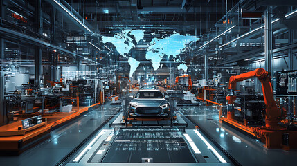 Fototapeta premium car factory