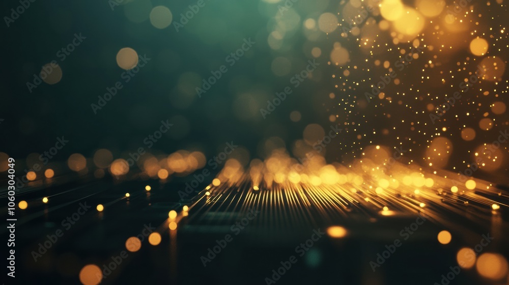 Poster network cables and a router create a digital atmosphere, highlighted by glowing lines that suggest a