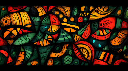 Obraz premium Abstract Illustration with Colorful Geometric Shapes