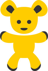 panda symbol yellow and black 