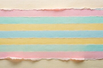 Torn paper with pastel stripe aerial view