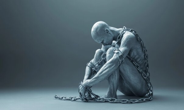 Negative self image - a metaphor showing human struggle