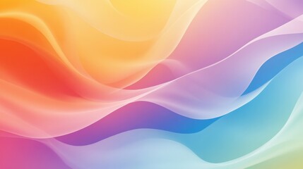 Fototapeta premium Vibrant Swirling Waves of Colorful Abstract Gradient Background