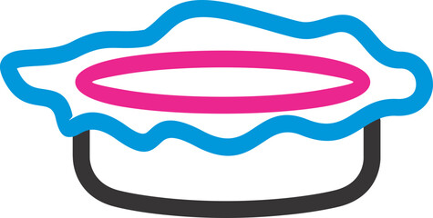 tub icon outline yellow and black 