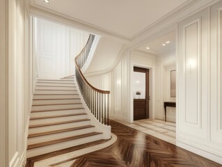 Obraz premium Luxury Home Staircase.