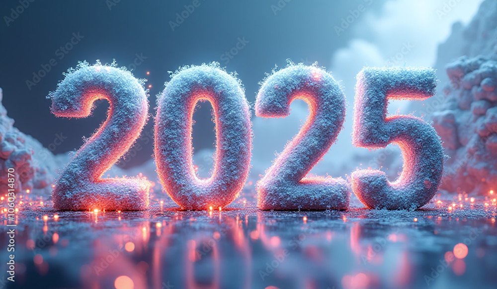 Aufkleber creative design concept new year features rendered image futuristic architecture technology design e