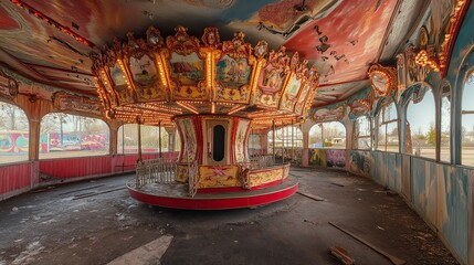 Obraz premium Abandoned Carnival interior