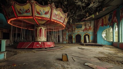 Fototapeta premium Abandoned Carnival interior