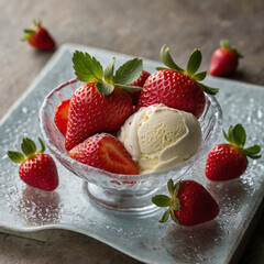 Indulgent Strawberry and Ice Cream Treat for Summer