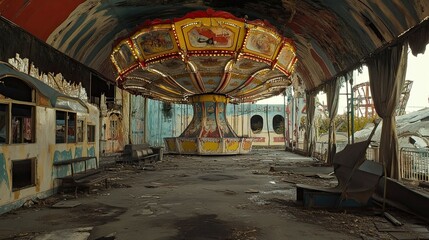 Obraz premium Abandoned Carnival interior