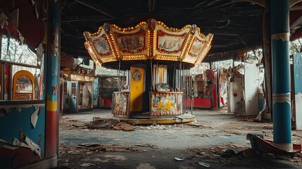 Abandoned Carnival interior