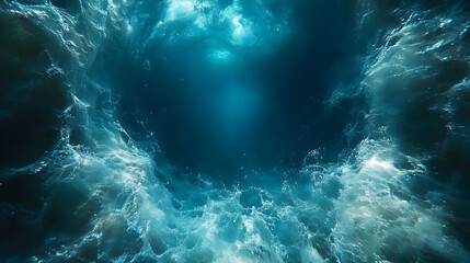 Underwater Photo of a Dark Blue Ocean