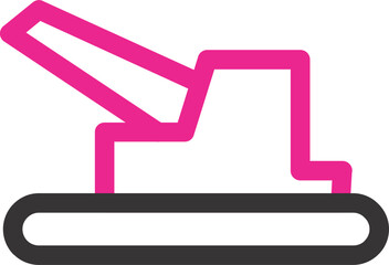 war tank pink and black outline 