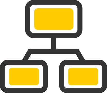 networking symbol black and yellow 