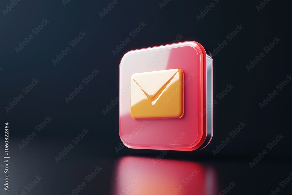 Poster detailed 3d icon of a badge for identification and secure access.