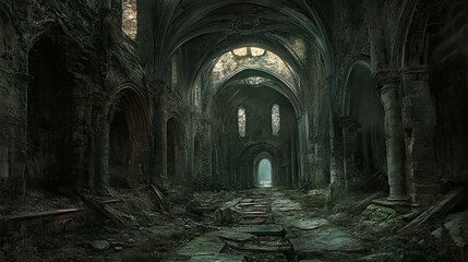 Obraz premium Ancient Ruins with Hidden Horrors interior