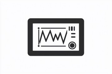Fototapeta premium Detailed line icon of a forward arrow, symbolizing direction and forward motion.