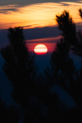 Obraz premium Sunset with lots of foreground over the Croatian Adriatic coast.