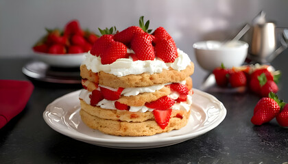 Strawberry Shortcake- Capture the classic layers of sponge cake, fresh strawberries, and whi