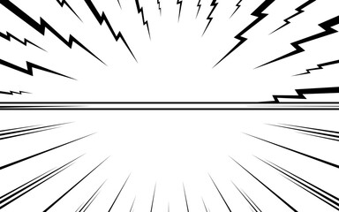 Obraz premium Comic book page template with radial effect