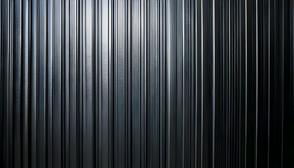 Obraz premium This image showcases an elegant textured metal surface with vertical grooves providing a tac