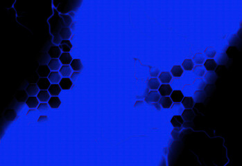 Blue honeycomb texture brush background