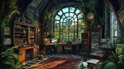 Obraz premium Hidden Object puzzle game Environment interior 