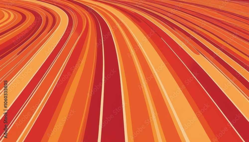 Aufkleber dynamic abstract design of flowing lines in vibrant orange and red tones representing floor heating