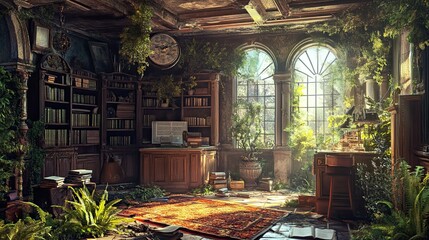 Obraz premium Hidden Object puzzle game Environment interior 