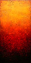 Obraz premium A vibrant abstract painting showcasing a gradient of warm hues, transitioning from golden yellow at the top to deep red at the bottom, evoking warmth and passion.