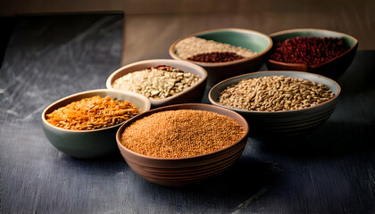 Unique grain bowls featuring ancient grains.