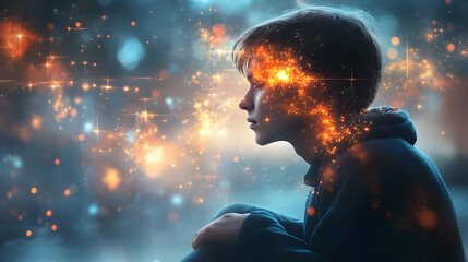 Sparkling Boy Illustration